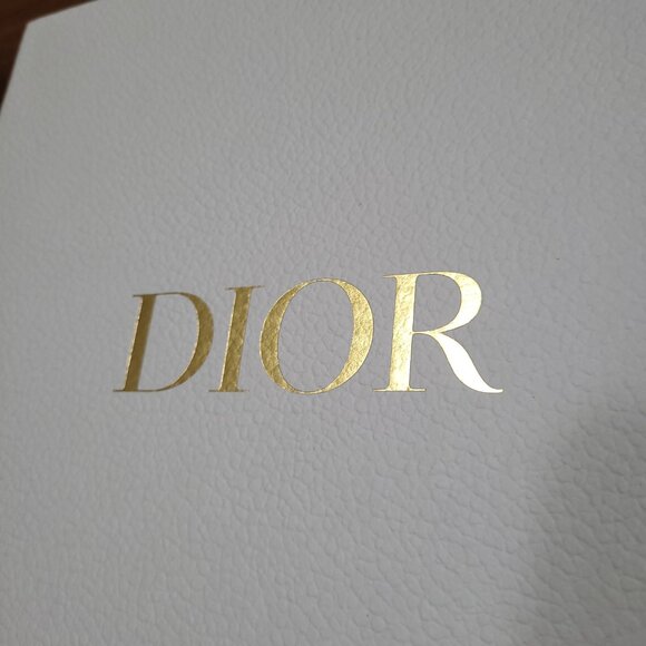 Dior Gift Box Empty White Gold Decorative Storage Organizer Logo 10.5 x 10.5 in - Picture 2 of 12